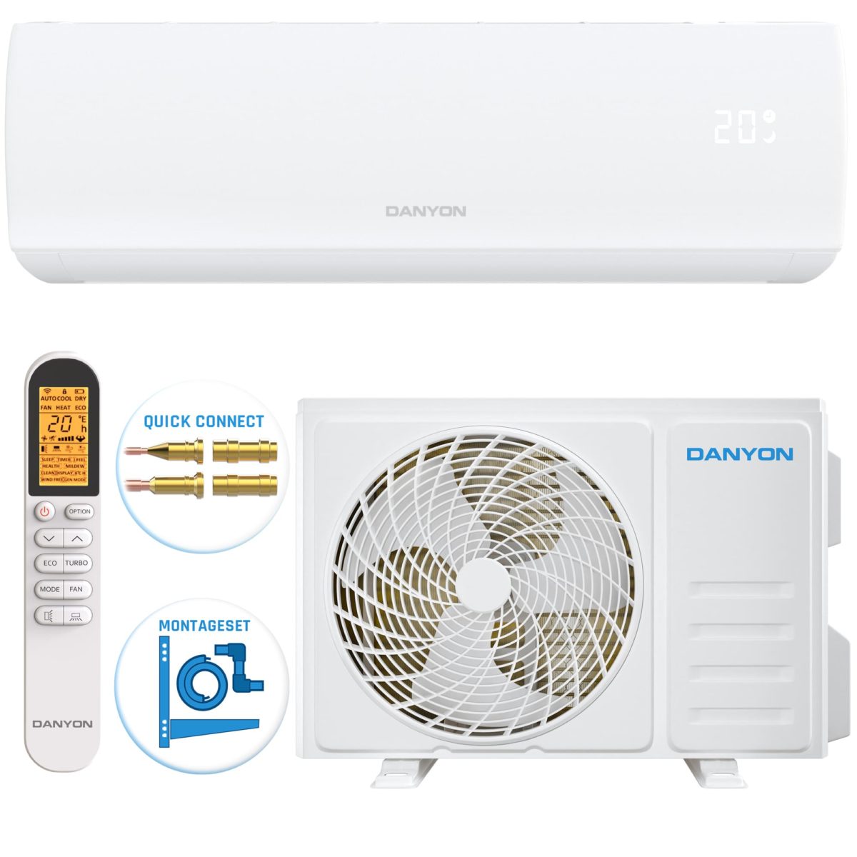Produktbild Quick Connect Split Klimaanlage mit Fernbedienung