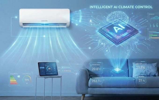 Moderne Danyon Klimaanlage mit KI-gesteuerter Steuerung und smartem Komfortsystem.